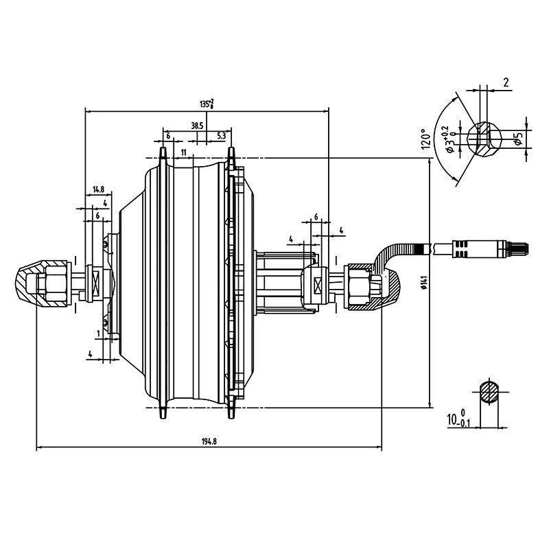 EBS V2 SGI-G Hinterradmotor 36V 250W 5 EBS V2 SGI-G Hinterradmotor 36V 250W – Bild 5